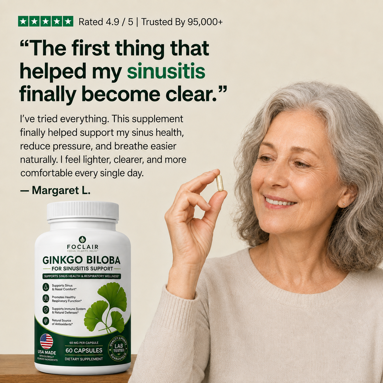 Foclair Gingko Biloba Oil - Helps With Sinusitis