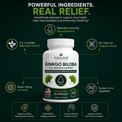 Foclair Gingko Biloba Oil - Helps With Sinusitis