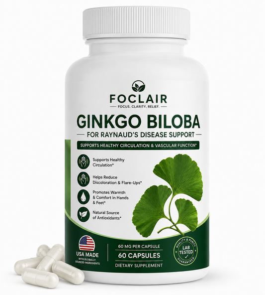 Foclair Gingko Biloba Oil - Helps With Raynaud’s Disease (Raynaud’s Phenomenon)