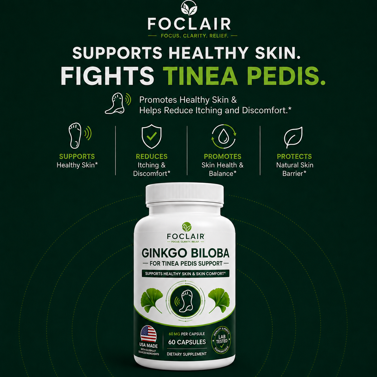 Foclair Gingko Biloba Oil - Helps With Tinea Pedis