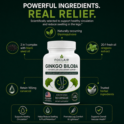Foclair Gingko Biloba Oil - Helps With Swollen Legs/Ankles (edema)